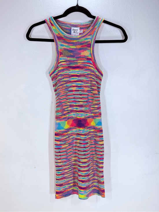 Princess Polly Dresses & Skirts - Princess Polly Elish Rainbow Knit Bodycon Mini Dress Size 2 NWT